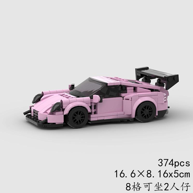 Technischer Speed Car MOC Stadtfahrzeug Rennwagen Rallye Bausteine Ziegel Set Retro Ornament DIY Spielzeug für Erwachsene Geschenke