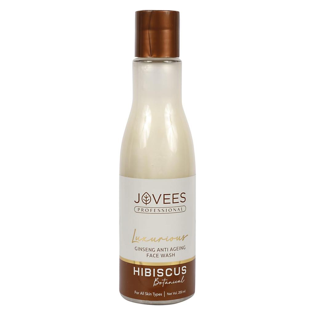 Jovees Herbal Luxurious Ginseng Anti Ageing Face Wash 200ml For Brightening Skin And Improving Texture