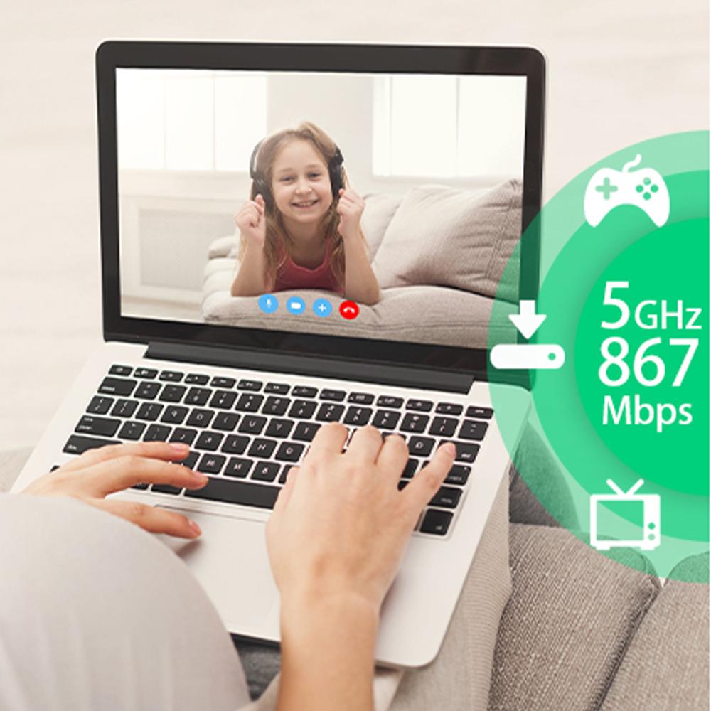 NDUP Gigabit Dual-Band USB WiFi Adapter – Driver-Free, 1300Mbps Wireless Receiver!