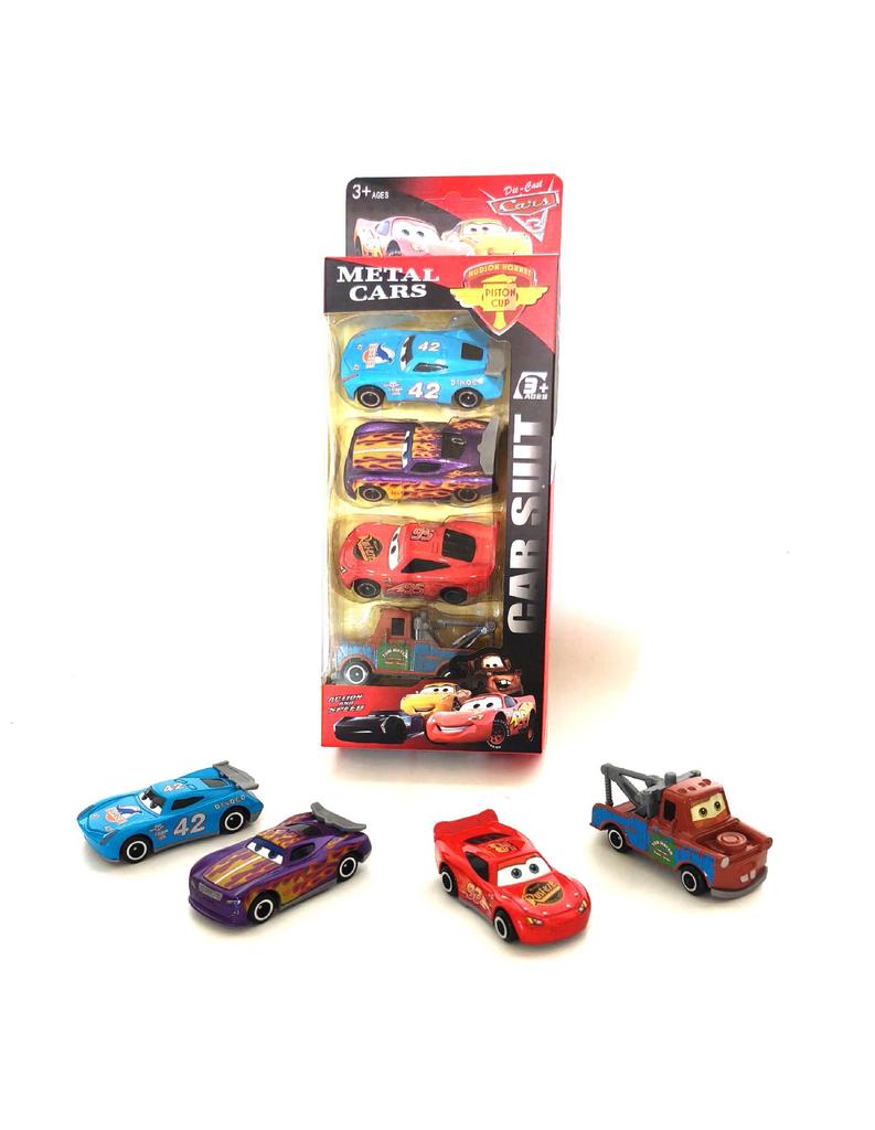 Cars 3 Lightning McQueen & Storm Alloy Toy Set - Black, Mater Edition, Kids' Gift