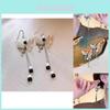 Exquisite New Chinese Style Butterfly Tassel Earrings Simple And Elegant Alloy Material