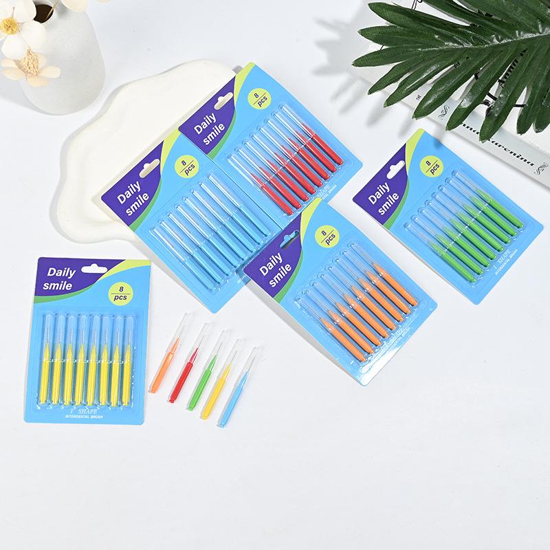 1 Set L/I Shaped Interdental Brush Soft Bristles for Dental Cleaning Plaque Removal Oral Care At Home and Office