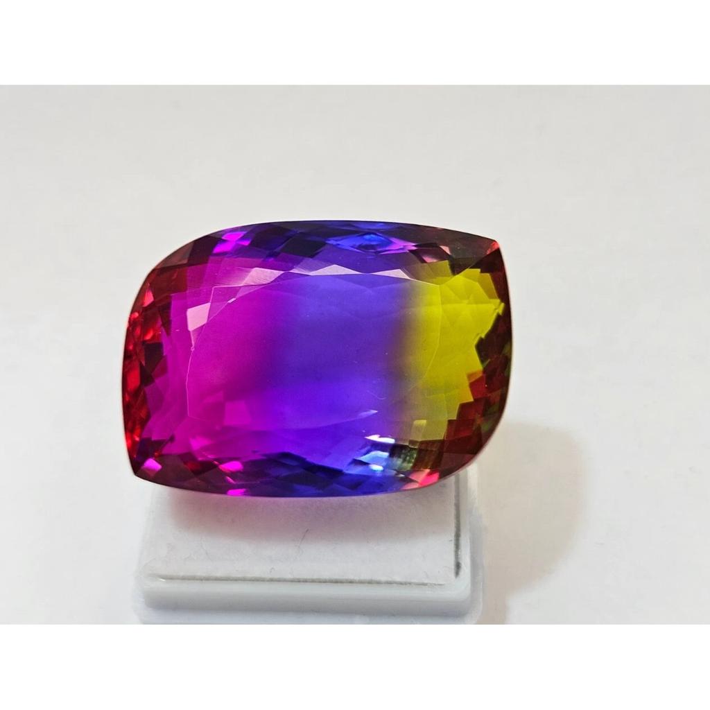 Beautiful Ametrine Bi-Color Natural Fancy Cut 85-86 Ct Certified Loose Gemstone