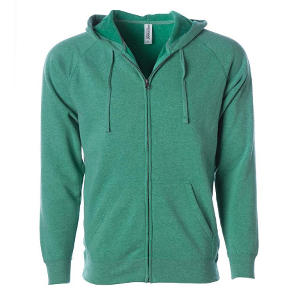 Independent Unisex Adult Midweight Zipped Raglan Hoodie