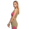 Brassière femme - Urban Classics - Color Block - Vert kaki/rose/orange - L - Bretelles larges