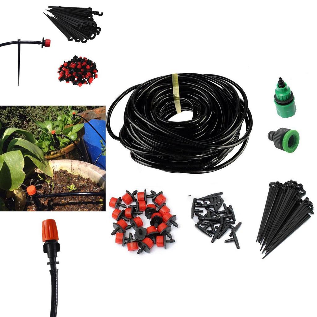 Versatile Micro Drip Water Irrigation Kit Set With Adjustable Drippers And Hose For Gardens