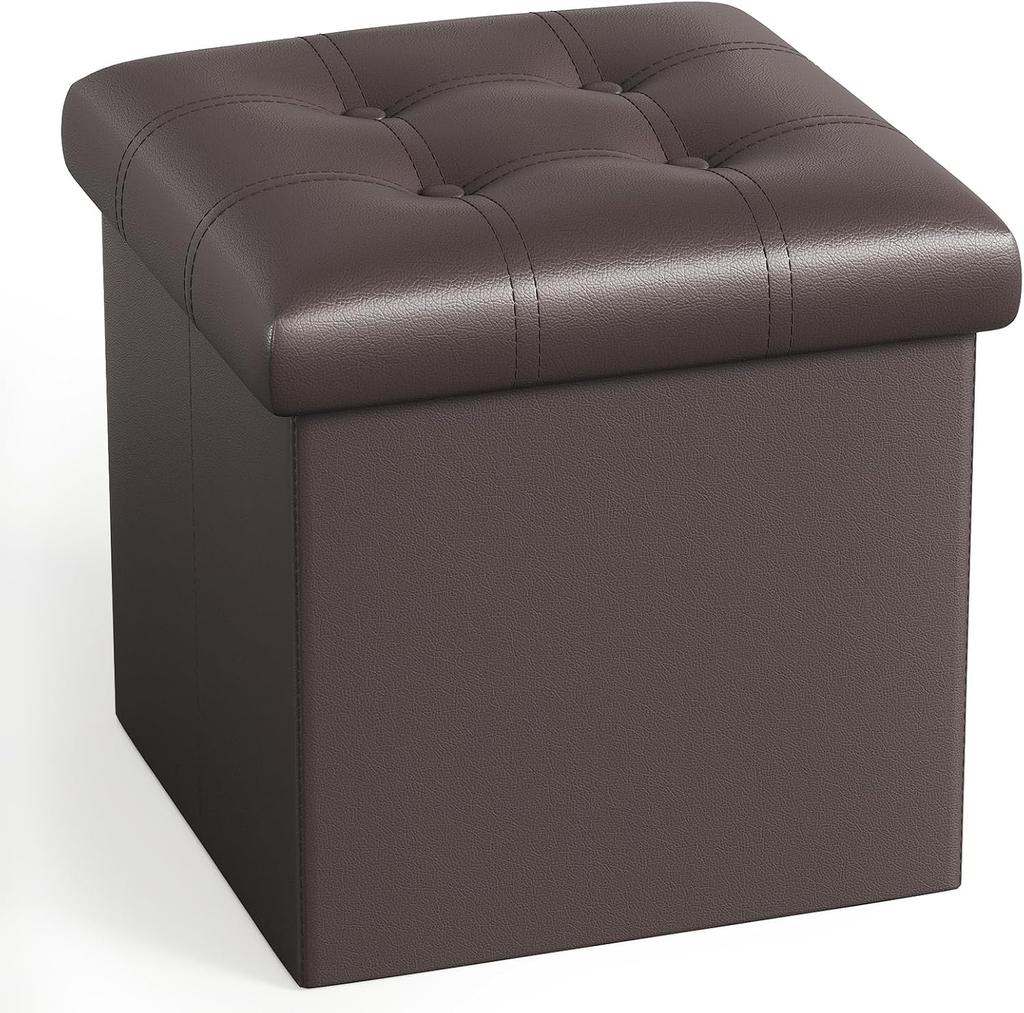 YOUDENOVA Folding Storage Storage Ottoman with Memory Foam Step Stool for Living and 160kg Weight Capacity Stool, Pad, Footrest, Rooms, Entryways,
