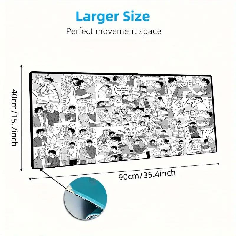 Boyfriend Moments Large Size Mouse Pad Large Gaming Table Cushion Nonslip Laptop Tablet Big Mousepad Xxl Mat Mini Pc Playmat With Lock Edge