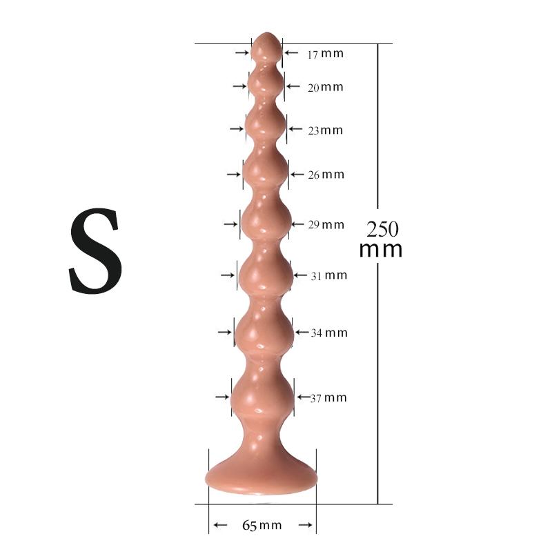 Long Silicone Pull Bead Penetration Anal Pussy Expansion Ass Plug Long Dildo G Spot Stimulation Female Orgasm Adult 18+ Sex Toys