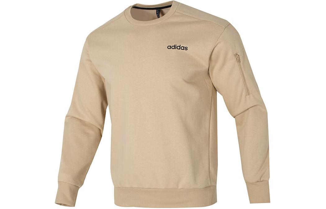 Adidas Sweatshirts Men s Khaki Crew Neck Moderate Regular JF3221 XXL