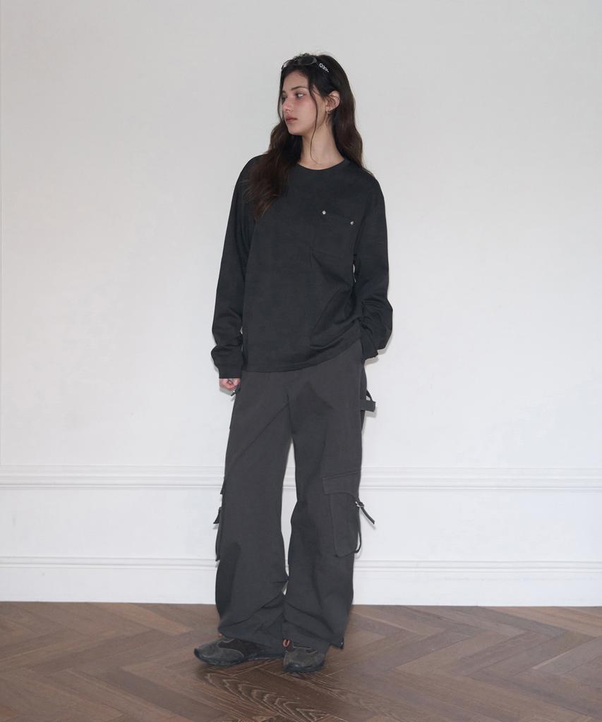 Kiyamo Cotton Cargo Pants_Charcoal
