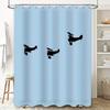 Vintage Airplane Shower Curtain Rustic Farmhouse Bathroom Decor Bluebird Aviation Travel Theme Washable Fabric Backdrop