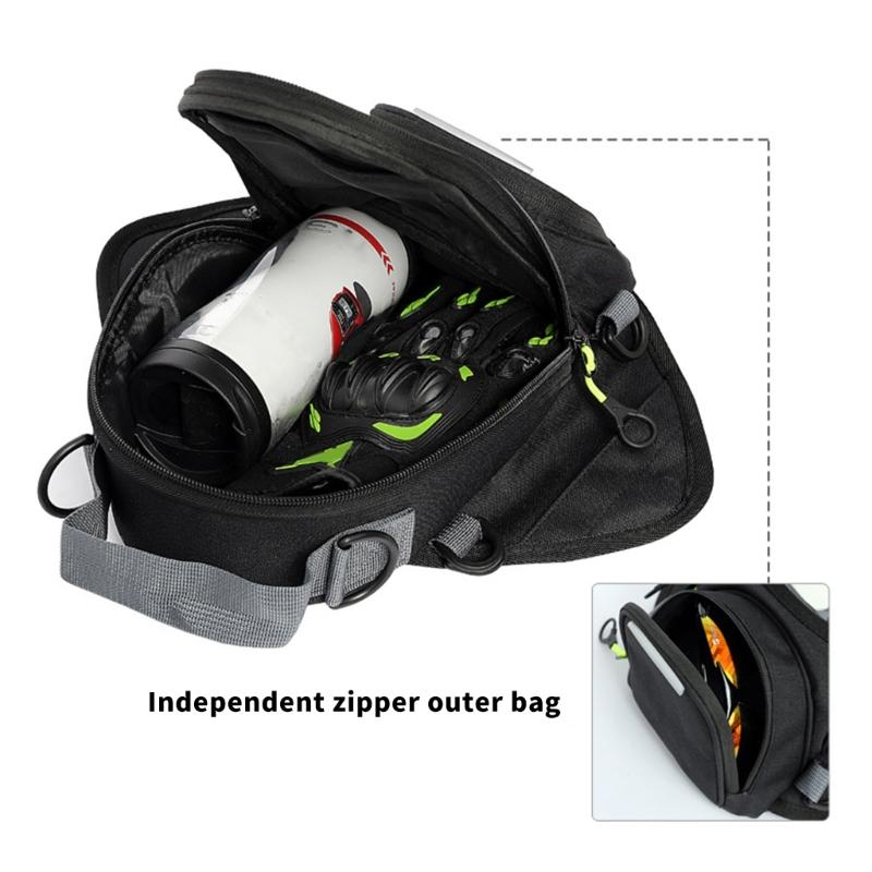 Waterproof Motorcycle Fuel Tank Bag With Touch Control Phone Pocket And Reflective Safety Strap for Night Riding