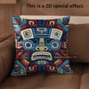 2D Aztec Geometric Tribal Throw Pillow Covers Pattern Cushion Cover Suitable For Sofa Bedroom Car Pillow Cover