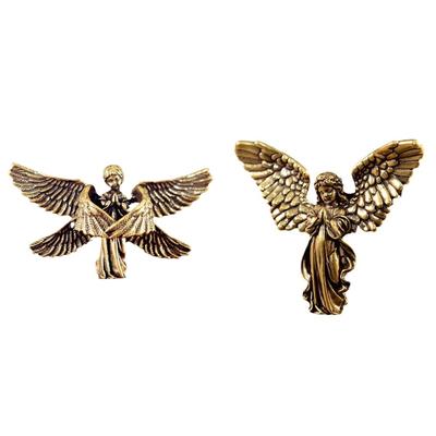Brass Seraphim Angel Figurine Winged Figurines Miniatures Desktop  Handcrafted Home Office Desk Decoration