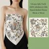 2026 Low MOQ Custom 14mm Twill Silk Scarf 100% Mulberry Silk Hand Rolled Edge Women Square Bandana Headscarf Customizable