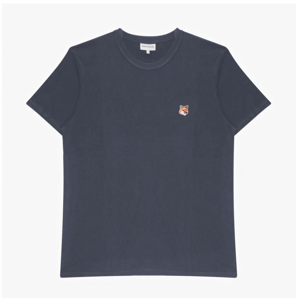 MaiSon KitSune Lm00104kj0008 P476 Fox Head Patch Men S Short Sleeve Tee