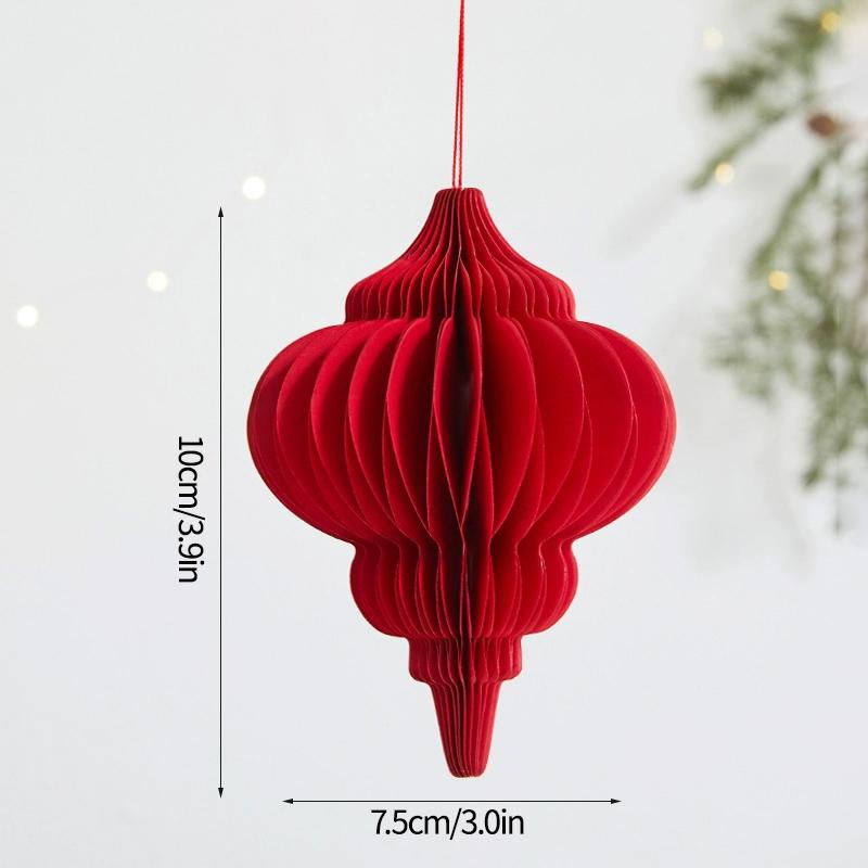 3D Paper Honeycomb Ball Santa Tree Hanging Pendant Christmas Hanging Ornament Lantern New Year Navidad Wedding Decor Supplies