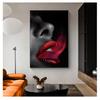 Malerei Frauenporträt Skandinavien Poster und Drucke Wandkunst Bilder Für Wohnzimmer Sofa Schwarz Weiß Lippe Cuadros Leinwand