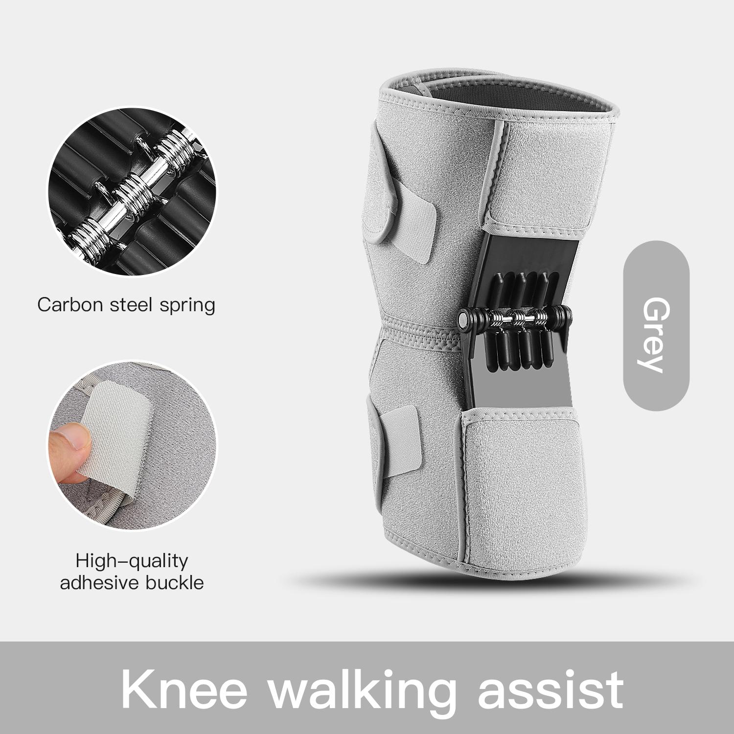 

Durable And Safe 1Pc Joint Support Knee Pad Non-Slip Lift Pain Relief For Knee Power Spring Force Stabilizer Knee Booster Working Sports Elder