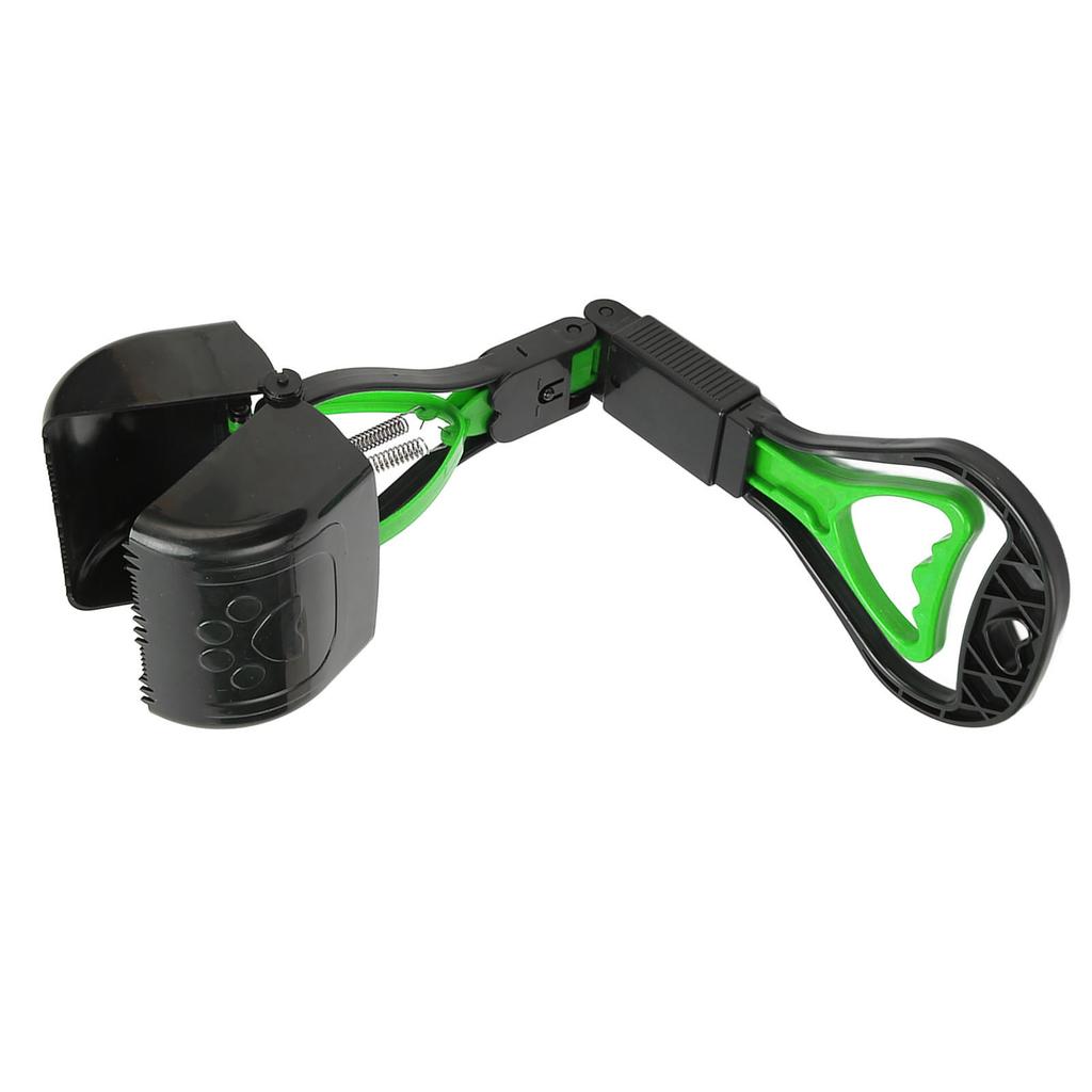 Pet Pooper Scooper Multipurpose Long Handle High Strength Durable Folding Portable Dog Poop Scooper for Outdoor Green