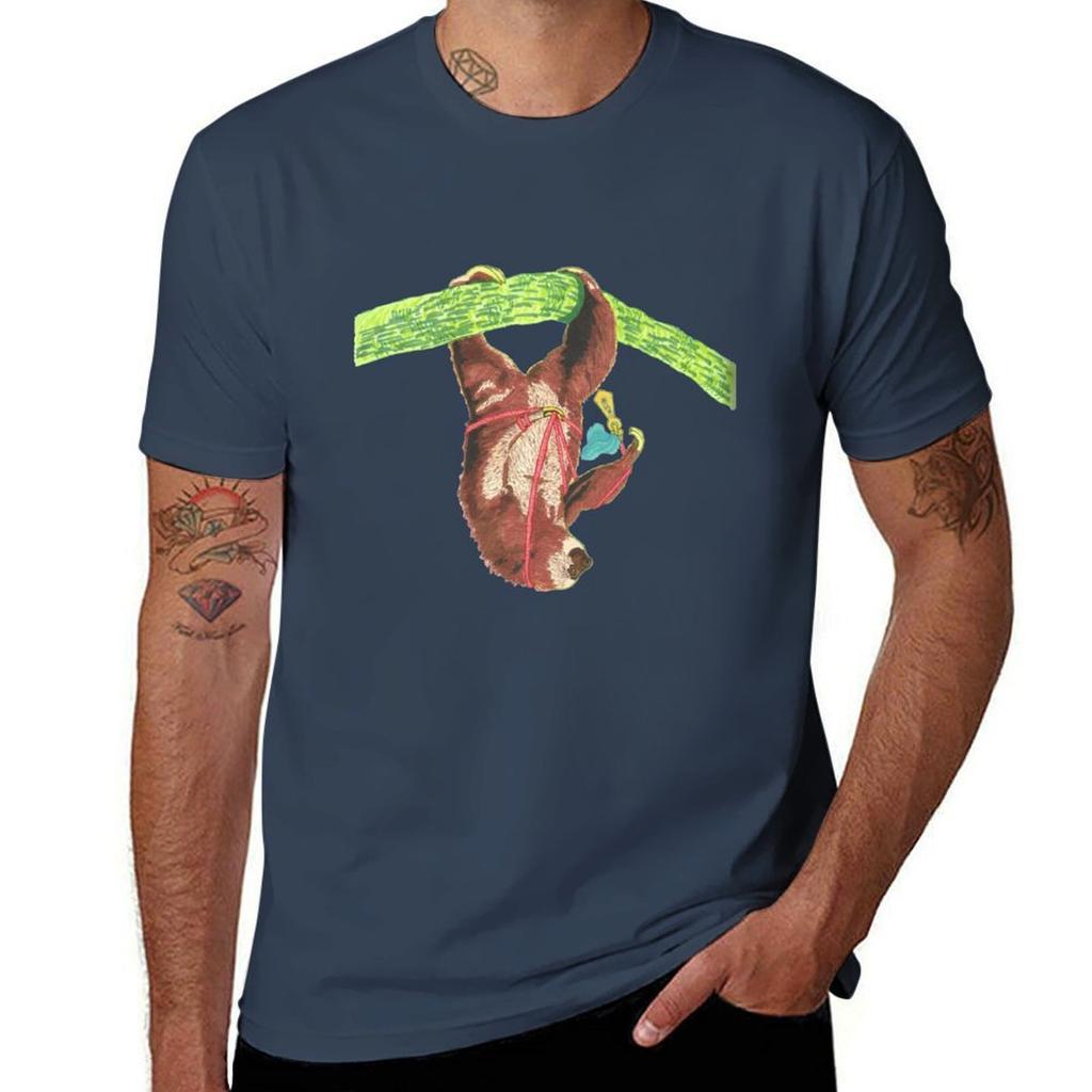 Ropedart Sloth TShirt Basic Simple Casual Short Sleeve Tee