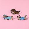 Creative Personality Dog Metal Badge Dachshund Dog Puppy Alloy Brooch Pin Decoration