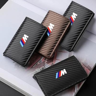 BAGD7 Car Sticker Hot 2025 Hot For Car Carbon Fiber Card Holder Wallet Bank Cardholder For BMW Performance F10 F40 E92 E91 G20 G30