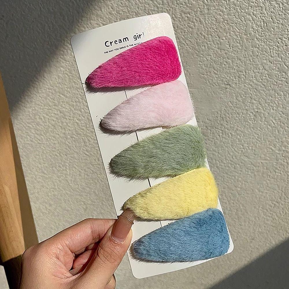 

Hair Ornament Hair Clips Random Color Bang Clip Convenient Plush Hairpin Girls D