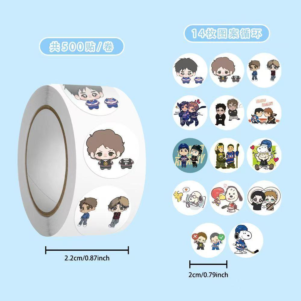 

500Pcs/Roll Heated Rivalry Sticker Waterproof Graffiti Decal Diy Scooter Phone Case Stationery Box Fans Present
