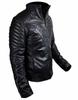 Biker Superman Jacket Men's Black Genuine Lambskin Leather Handmade Motorcycle
