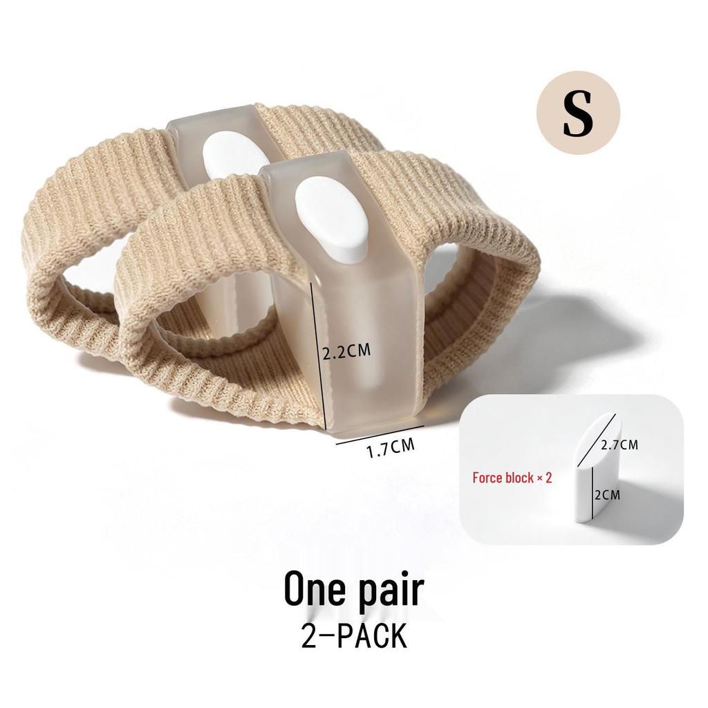 Elastic Perforated Fabric Toe Sleeve and Adjustable Bunion Separator with Transparent Silicone Cap
