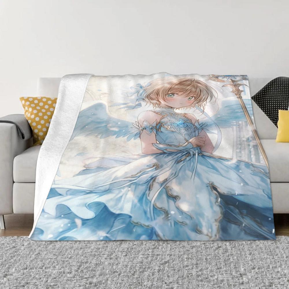 Cardcaptor Sakura Knitted Blanket King Size Microfiber Bedding Fluffy Soft Blankets and Throws Bed Throw Interior for Home Knee