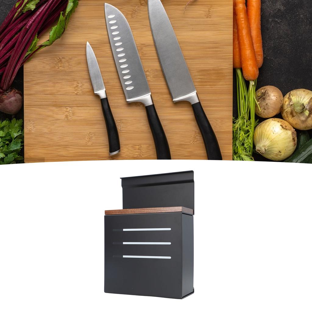 Wall Mount Cutlery Block Rack Aluminium Alloy Multifunctional Kitchen Cutlery Holder Utensil