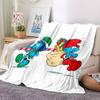 The Smurfs Flannel Blanket, High quality Comfortable for All Seasons, Home Decor, Warmth and Comfort