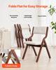 VEVOR Sillas Plegables de Madera con Cojín, Juego de 4, Silla Plegable Portátil con Cojín y Marco de Madera, Silla de Comedor Acolchada Moderna para Cocina, Oficina