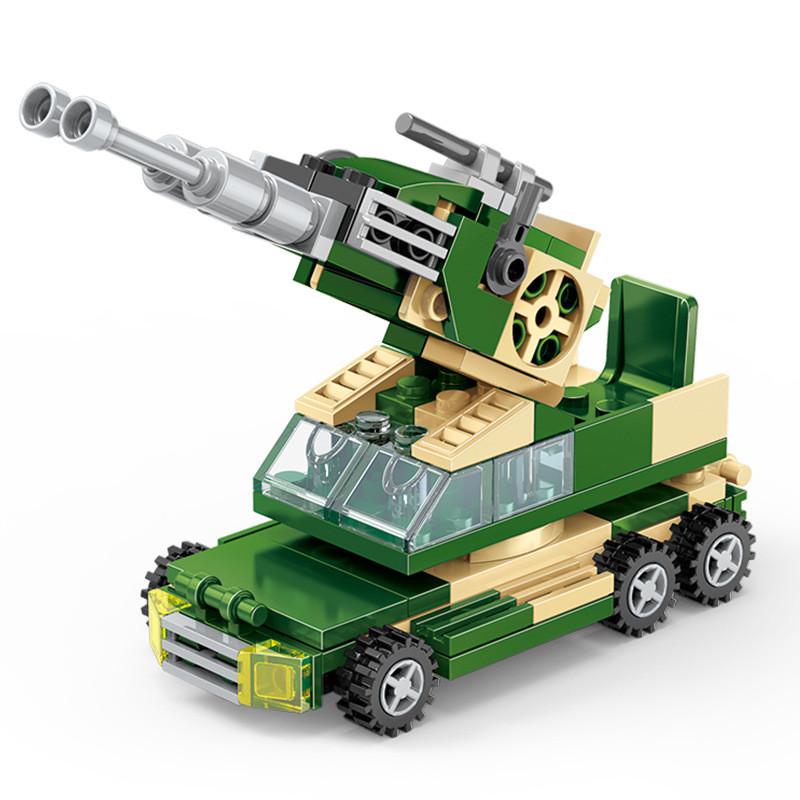 Antiaircraft Mounted Car Gun Assembly Building Blocks Toy For Gift Children