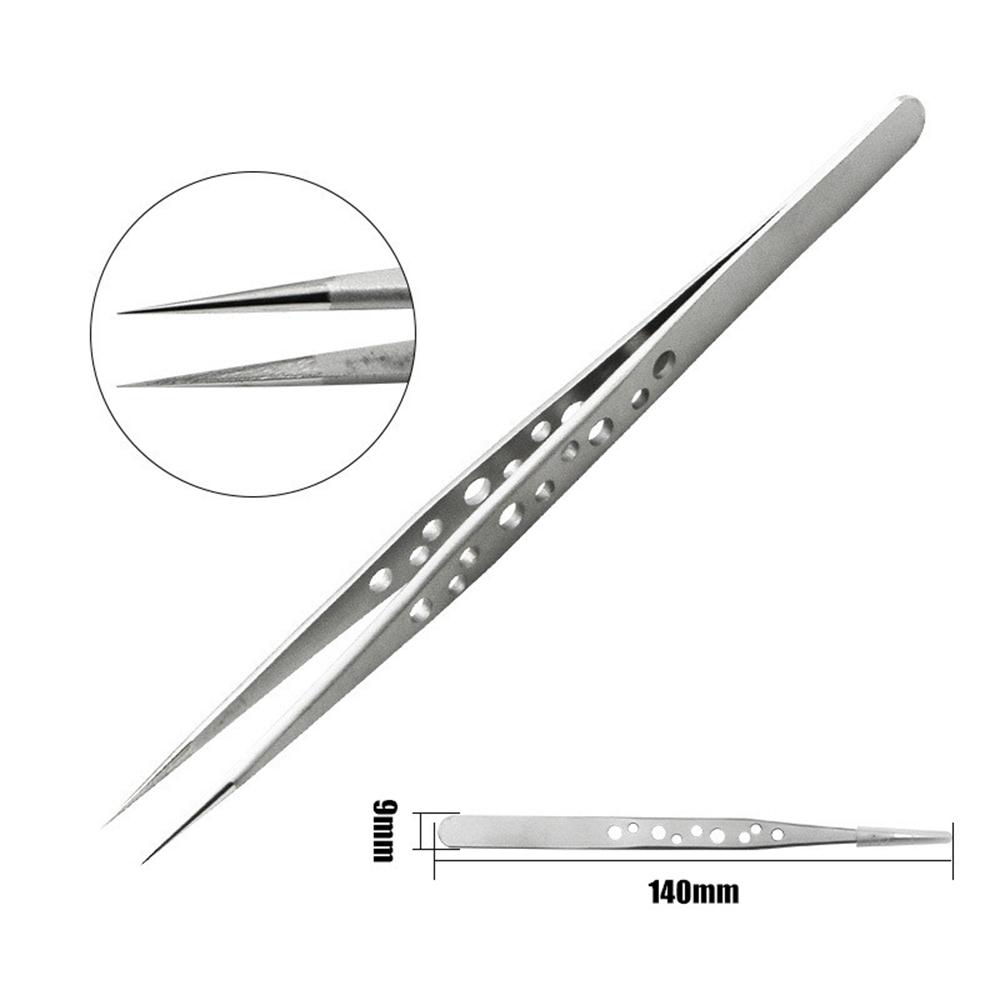 Stainless Steel Tweezers Set Precision Industrial Tweezers Anti-static Magnetic Forceps Soldering Phone Repair Hand Tools Sets
