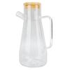 High Borosilicate Glass Oil Bottle Dustproof Clear Scale Glass Vinegar Dispenser with Ergonomic Handle for Kitchen 900ML