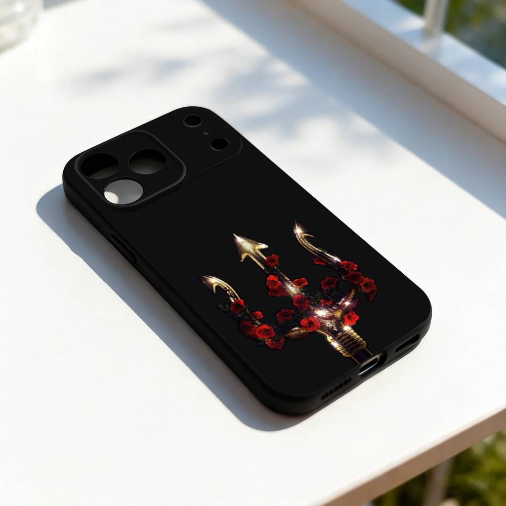 Diamant Noir W-Werenoi Handyhülle Für iPhone 11,12,13,14,15,16,17,Pro,Max,Plus,E,SE4,Air,Mini Schwarze Weiche Hülle