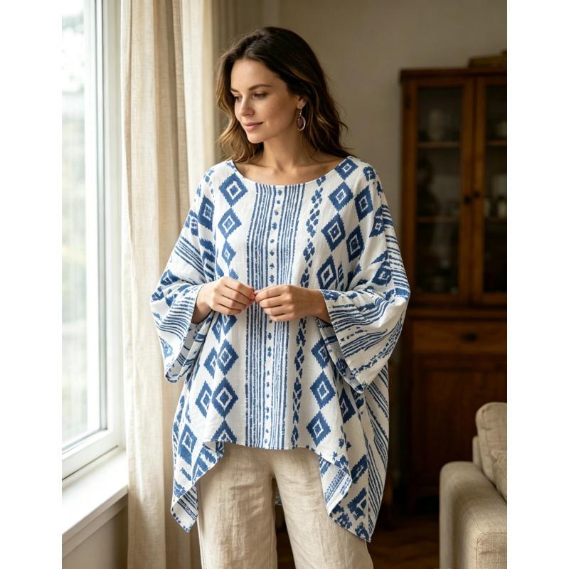 Women s irregular long-sleeved T-shirt 1XL