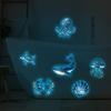 Marine Life Luminescent Glass Stickers Glow-in-the-Dark Toilet Sticker Self-Adhesive Removable Wall Sticker Car Sticker