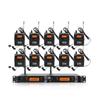 XTUGA RW2080 UHF Dual-Channel Wireless In-Ear Monitor System with Rackmount 2U Transmitter for Stage and Recording