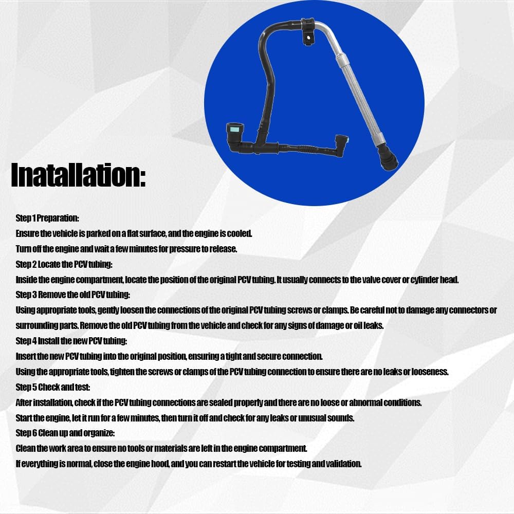 P-C-V Posi-tive Crankc-ase Ventil-ation Tube Fits for 2013-2018 Buick Envision Cadillac ATS Chevy Malibu Replaces 12673868 12654851 12662657 12633740