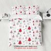 Christmas themed tree duvet coverpattern print (with pillowcase) comfortable bedding set Warm Breathable cover set decor