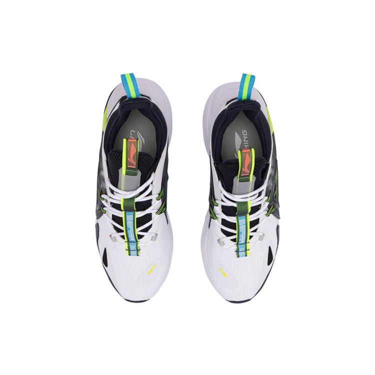 Li Ning Spark Breathable And Lightweight Low Top Sports Casual Shoes Men's White Blue Black AGLQ057-1
