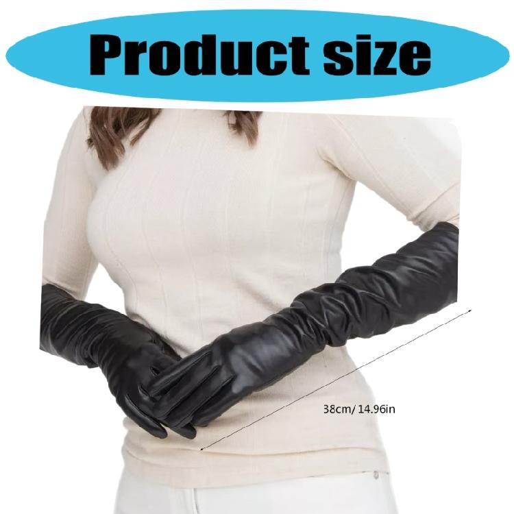 Women’s Cosplay Gloves Evening Party Essential Durable PU Leather Soft Touch Elastic Wrist