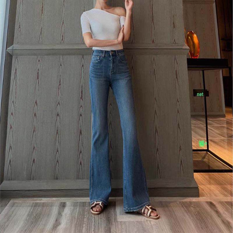 Dai Jia Er - 2026 Spring/Summer Women's High Waist Jeans, Petite & Tall Micro Flare Style