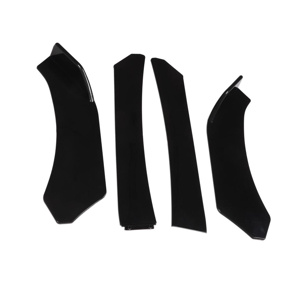 4PCs Front Bumper Chin Spoiler Glossy Black Style Universal Front Bumper Chin Spoiler Splitter