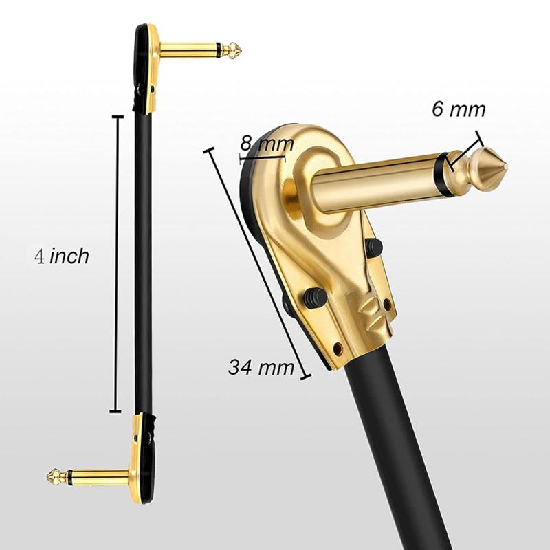 6.35Mm Guitar Effects Pedal Cable Guitar Audio Cable 0.3M Low Noise Male To Male Line Pedal High Fidelity Bass Universal Cable